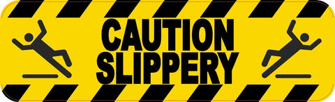 10"x3" Caution Slippery Vinyl Business Decal Store Sign Decals Sticker Stickers