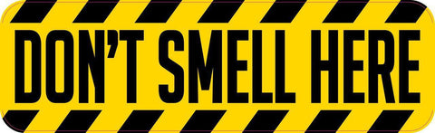 10in x 3in Dont Smell Here Bumper Sticker Vinyl Window Decal