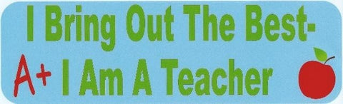 10"x3" I Am a Teacher Bumper Sticker Window Decal Stickers Vinyl Car Decals