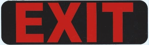 10"x3" Black Red Exit Business Signs Bumper Sticker Decal Vinyl Decals Stickers