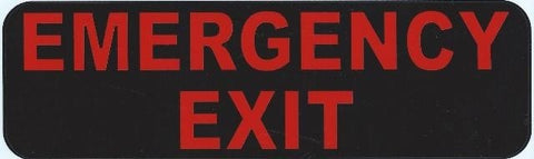 10"x3" Emergency Exit Business Signs Bumper Stickers Safety Door Sticker Decals