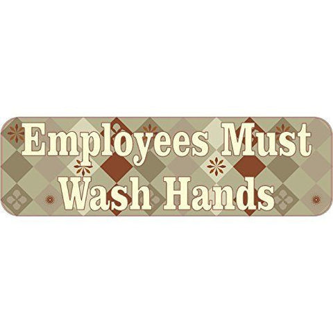 StickerTalk® Brand 10in x 3in Employees Must Wash Hands Business Sign Signs  magnets  magnet