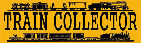 10in x 3in Train Collector Bumper Sticker Vinyl Window Decal