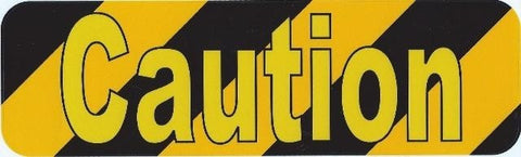 10"x3" Caution Business Sign Bumper Sticker Decal Car Window Stickers Decals