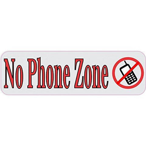 10x3 No Phone Zone Business Decal Store Sign Decals Sticker Stickers