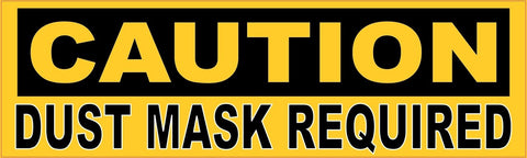 StickerTalk® Brand 10in x 3in Caution Dust Mask Required Magnet Magnetic Sign