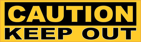 StickerTalk® Brand 10in x 3in Caution Keep Out Warning Magnet Magnetic Sign