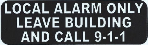 StickerTalk® Brand 10in x 3in Local Alarm Only Business Sign Signs magnets Door magnetic