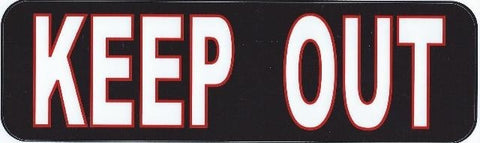 10" x 3" Keep Out Sign Signs Sticker Window Decal Decals Business No Trespassing