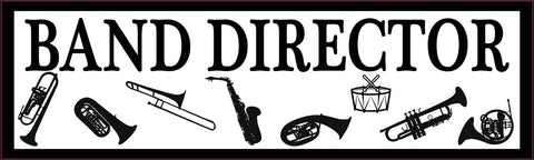 StickerTalk® Brand 10in x 3in Band Director Music Bumper Magnet Magnetic Vehicle Sign