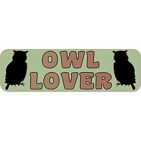 10"x3" Owl Lover Vinyl owls Bumper Sticker Decal Owls Car Owl Window Stickers Decals