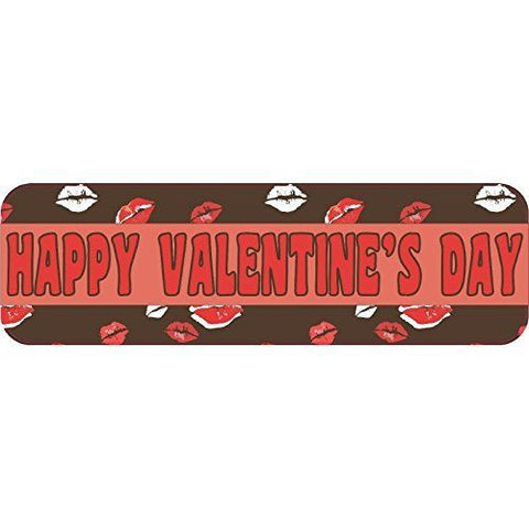 10x3 Happy Valentine's Day Vinyl Bumper Sticker Decal Car Window Stickers Decals