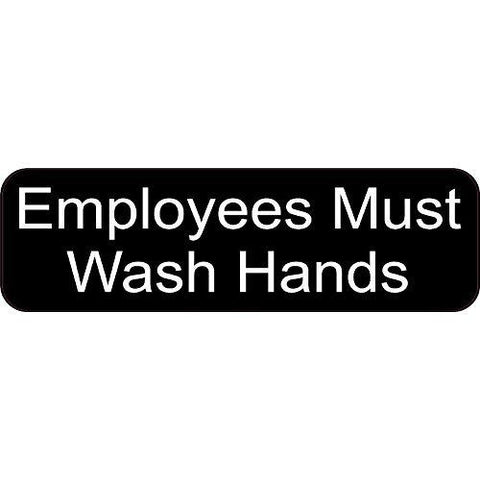 10x3 Employees Must Wash Hands Business Sign Signs Decal Stickers Decals Sticker