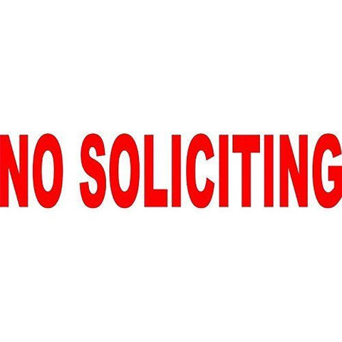 10"x2" Die Cut No Soliciting Business Sign Decal Sticker Signs Decals Stickers