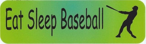 10inx3in Eat Sleep Baseball Bumper Sticker Window Decal Vinyl Stickers Car Decals