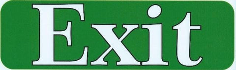 StickerTalk® Brand 10in x 3in Green Exit Sign Business Signs  magnets magnetic magnet