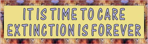 10in x 3in It Is Time toe Extinction Is Forever Cecil Bumper Sticker Vinyl Window Decal