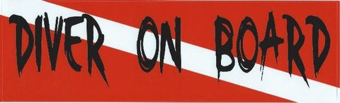 10in x 3in Diver on Board Vinyl Bumper Sticker Decal Car Window Decals Stickers