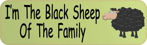 StickerTalk® Brand 10in x 3in I''m The Black Sheep of the Family Bumper magnet  Car magnets '