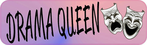 10" x 3" Drama Queen Funny Vinyl Bumper Sticker Decal Car Window Stickers Decals