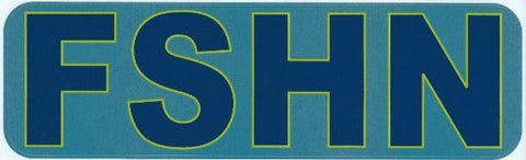 10in x 3in FSHN Fishing Vinyl Bumper Sticker Decal Car Window Decals Truck Stickers