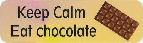 10"x3" Keep Calm Eat Chocolate Vinyl Bumper Sticker Decal Window Stickers Decals