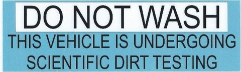 10"x3" Do Not Wash This Vehicle Bumper Stickers Window Sticker Decal Car Decals