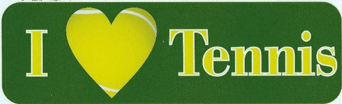 10" x 3" I Love (Heart) Tennis Bumper Stickers Window Decal Sticker Car Decals