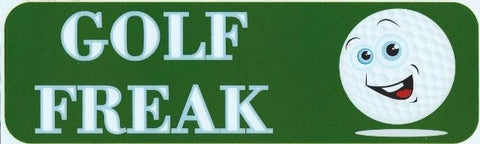 10" x 3" Golf Freak Bumper Stickers window decals decal sticker golf balls