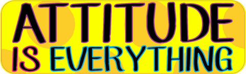 10"x 3" Attitude is Everything Vinyl Bumper Sticker Decals Window Stickers Decal