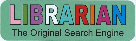 StickerTalk® Brand 10in x 3in Librarian The Original Search Engine Bumper Magnet