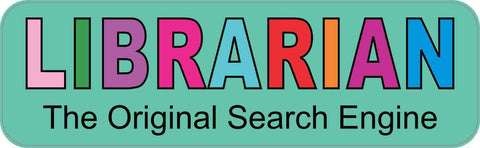 10"x3" Librarian Search Engine Bumper Sticker Window Decal Stickers Car Decals